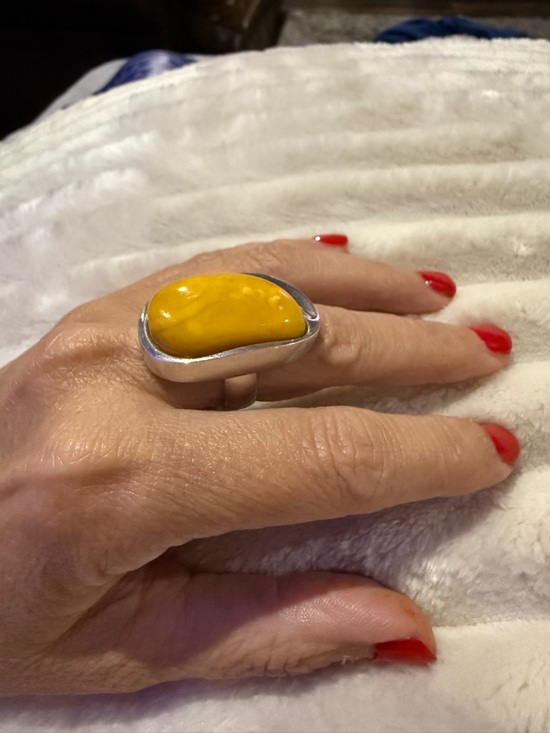 Jewelry - Oversized Butterscotch Yellow Stone Statement Ring